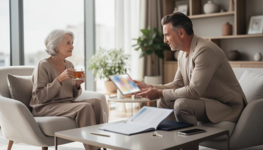 Une famille discutant des options de viager en 2026